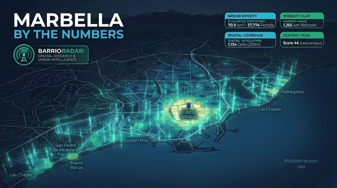 Everyday Access Across Marbella — BarrioRadar Spatial Research