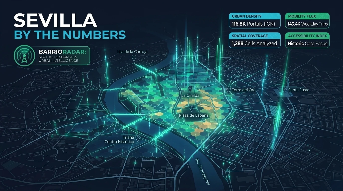 Sevilla Spatial Livability & Transit Analysis — BarrioRadar Research